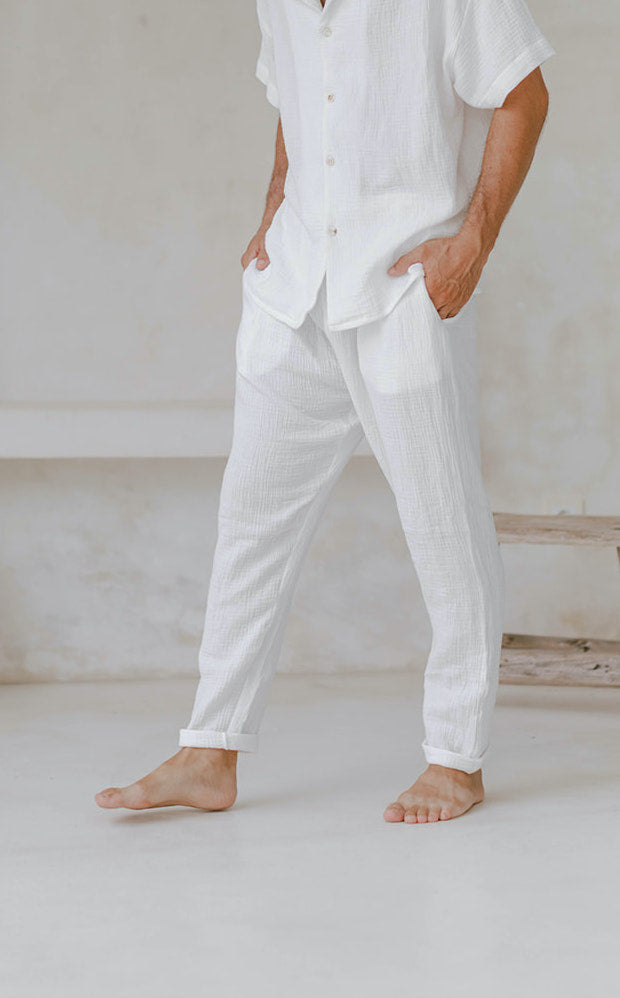 PANTALON COTTON BLANC