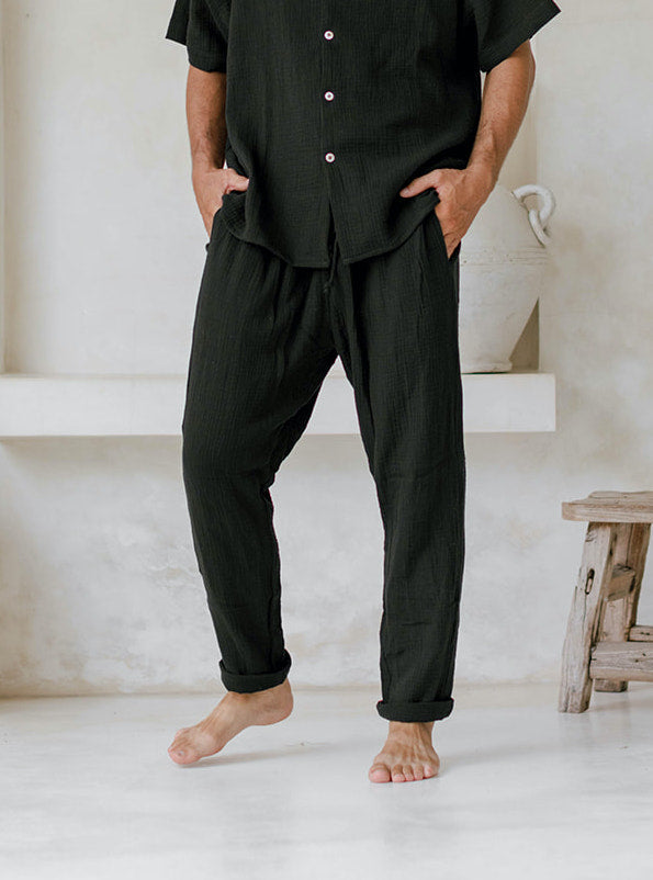 PANTALON COTTON NOIR