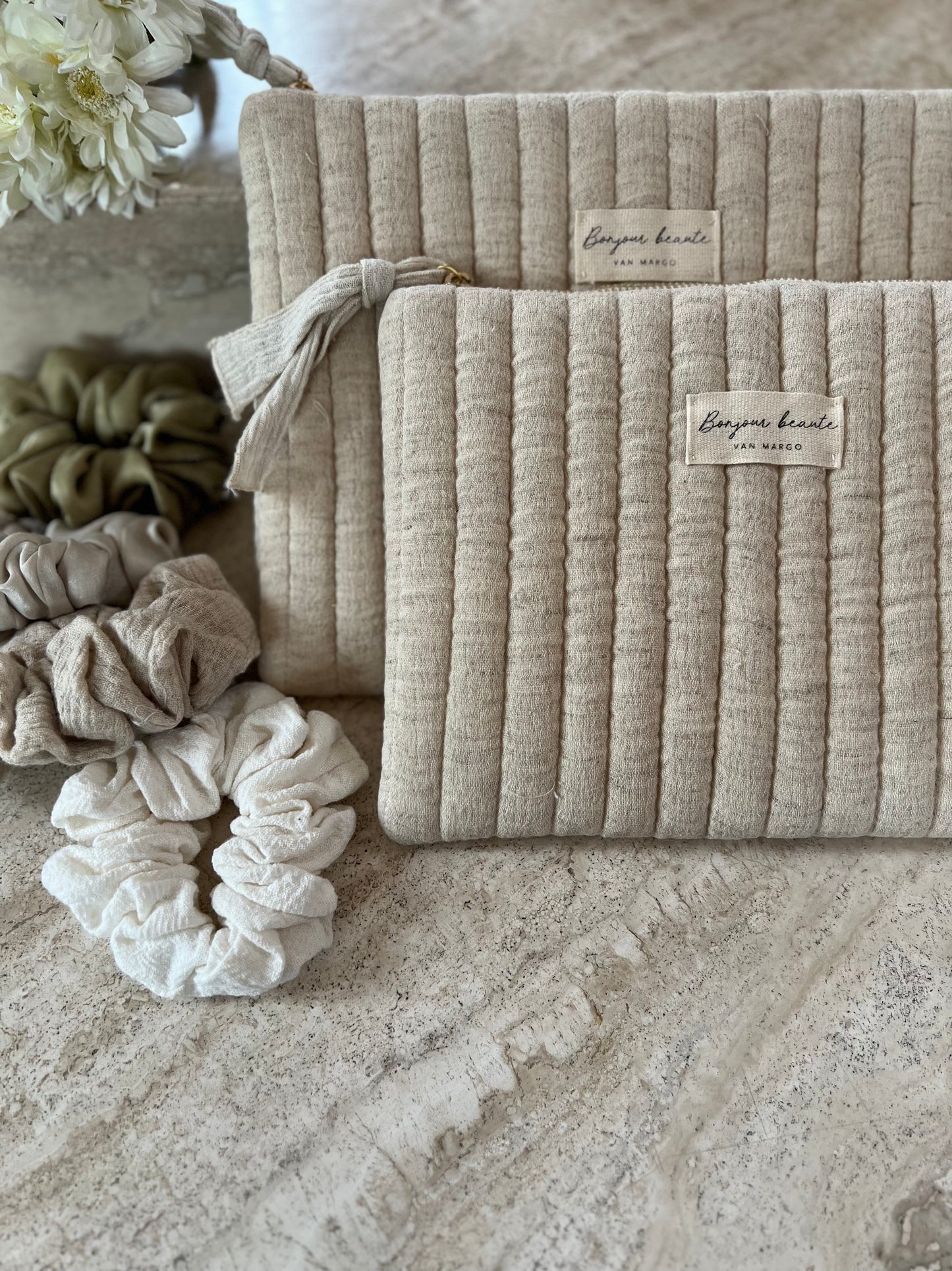 Pouch coton linen pochette