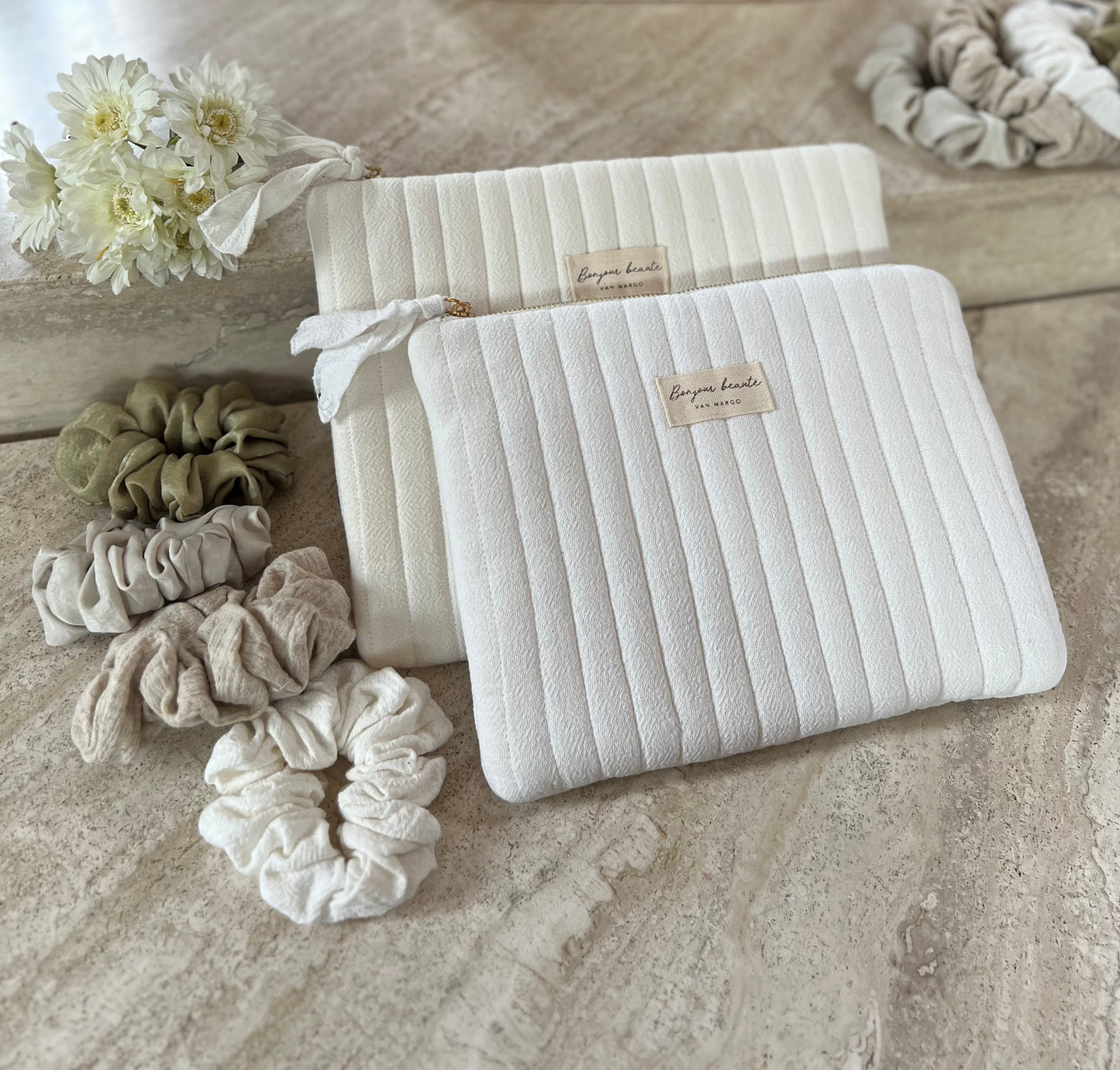 Pouch coton linen pochette