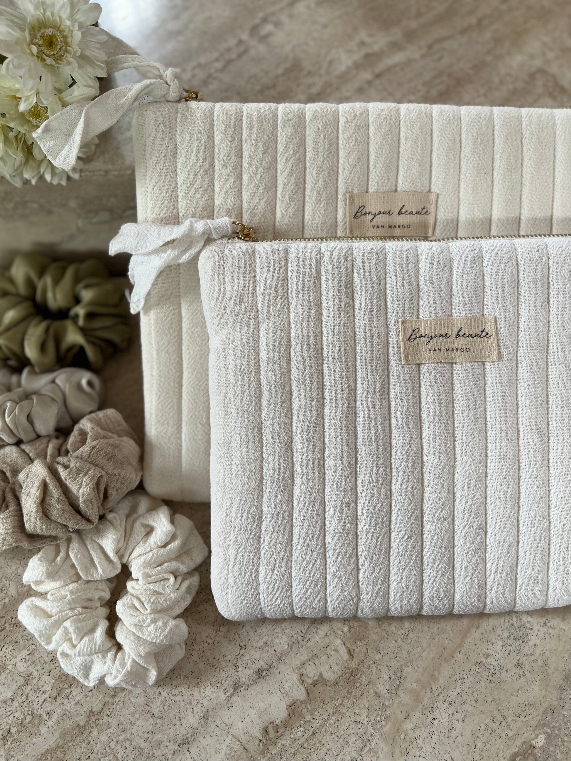 Pouch coton linen pochette