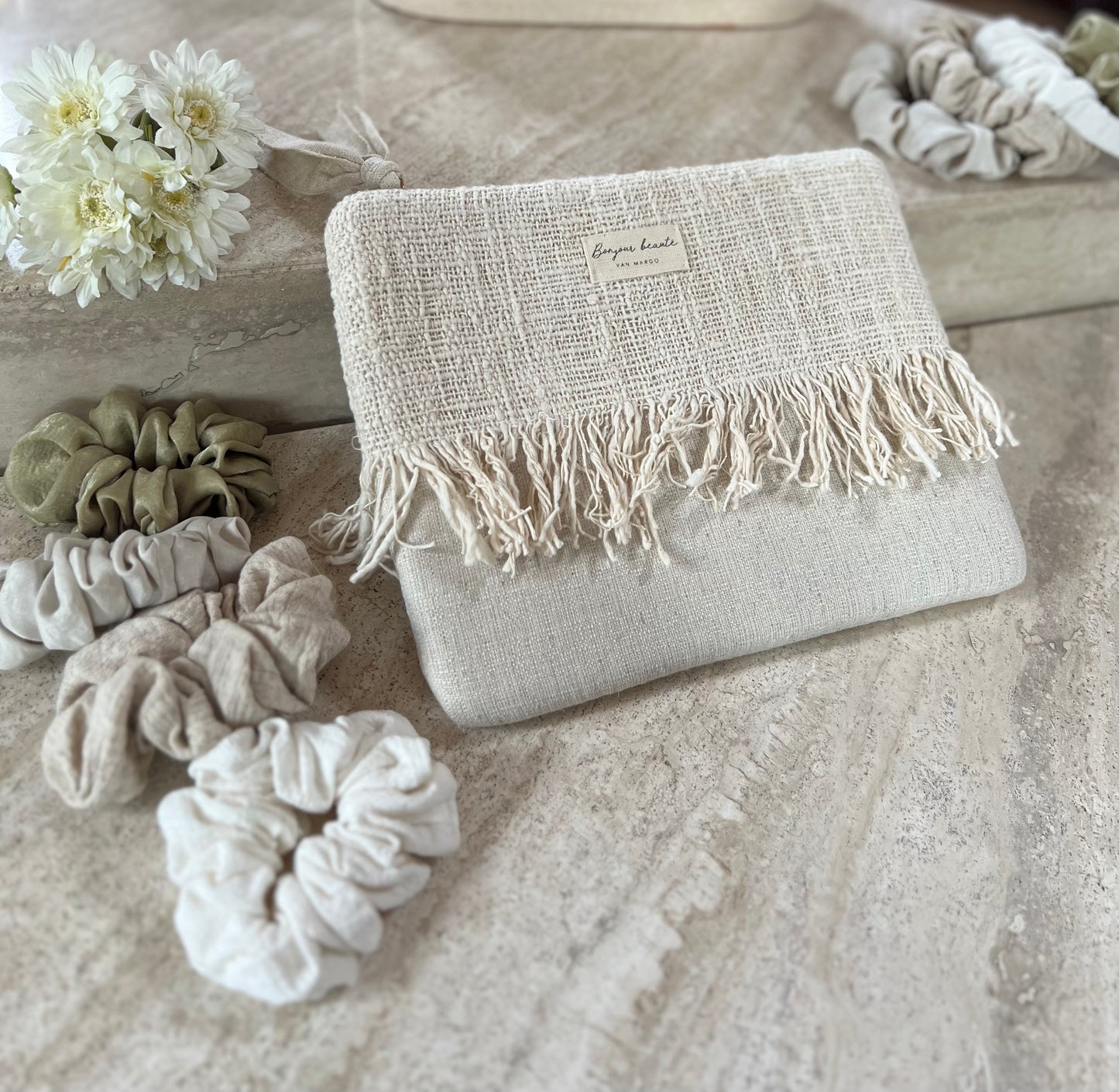 Pouch coton linen pochette