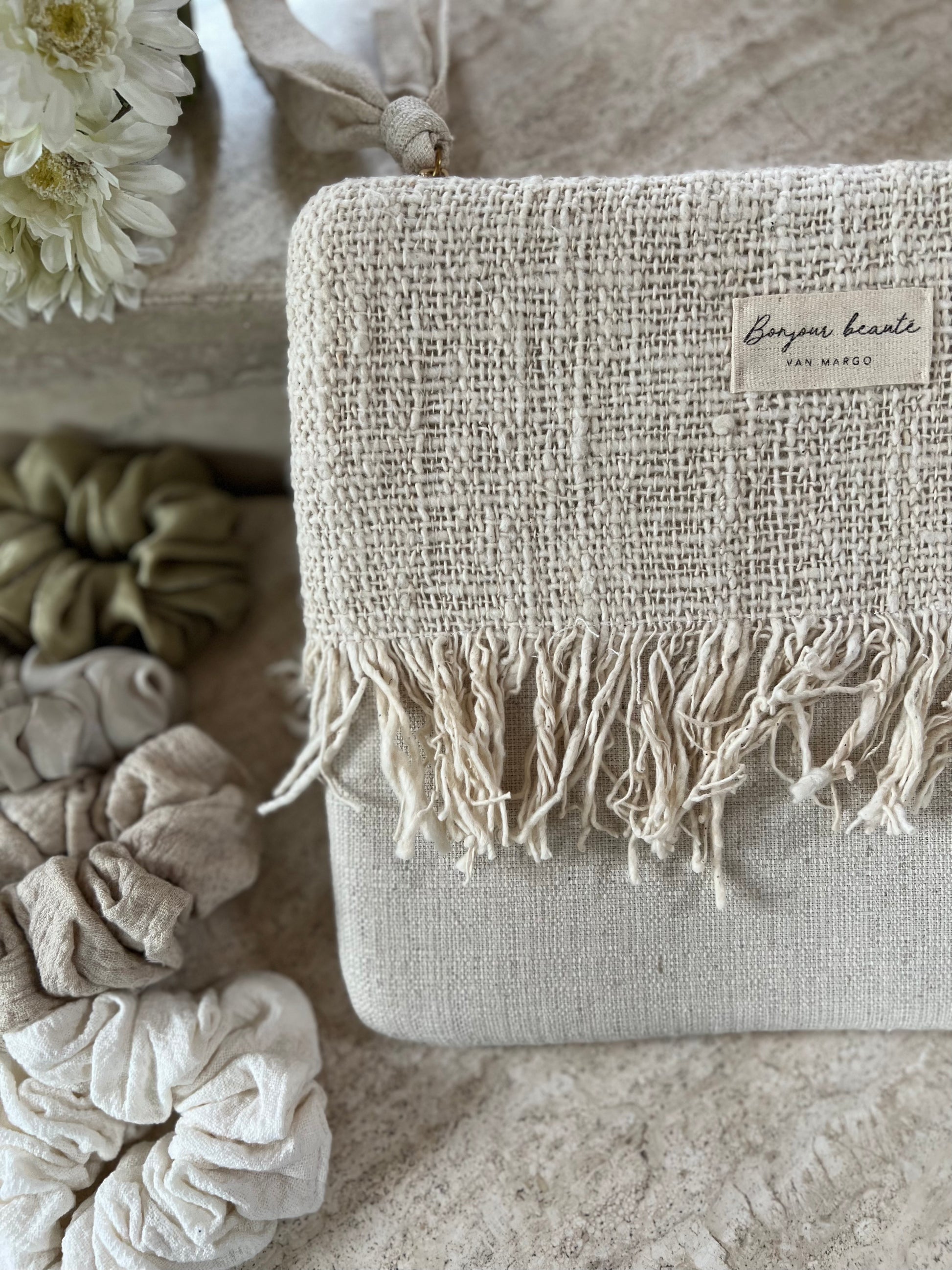 Pouch coton linen pochette