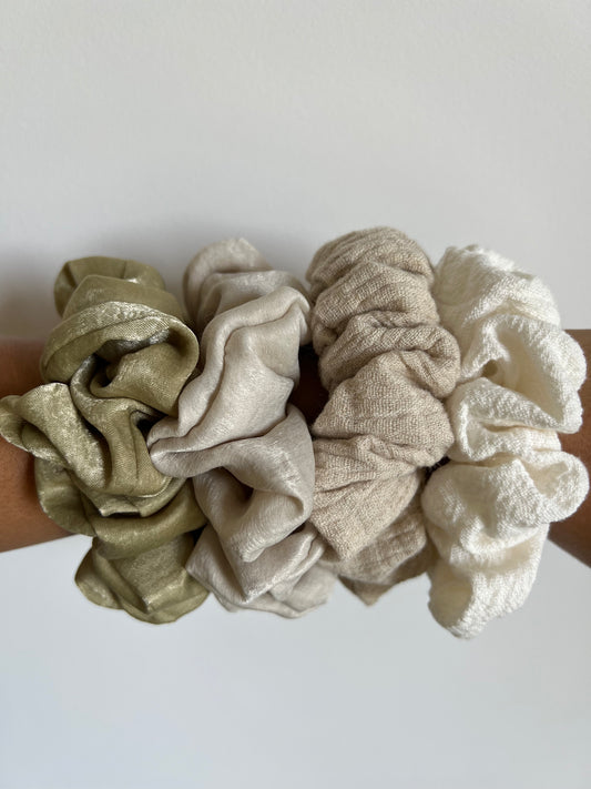 SCRUNCHIE coton linen chouchou